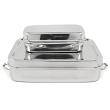 Lifestyle Block Stainless Steel Lunchbox - 7 Inch Rectangle with Nesting Mini Container - BPA Free