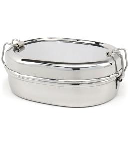 Lifestyle Block Stainless Steel 5 Inch Oval Snack Container - Eco Friendly and BPA Free