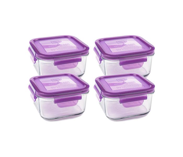 Wean Green Glass Lunch Cube Food Storage Containers - 16 oz